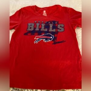 KIDS NFL TEAM APPAREL BUFFALO BILLS New York State RED Tee All Cotton Sz Med 7/8